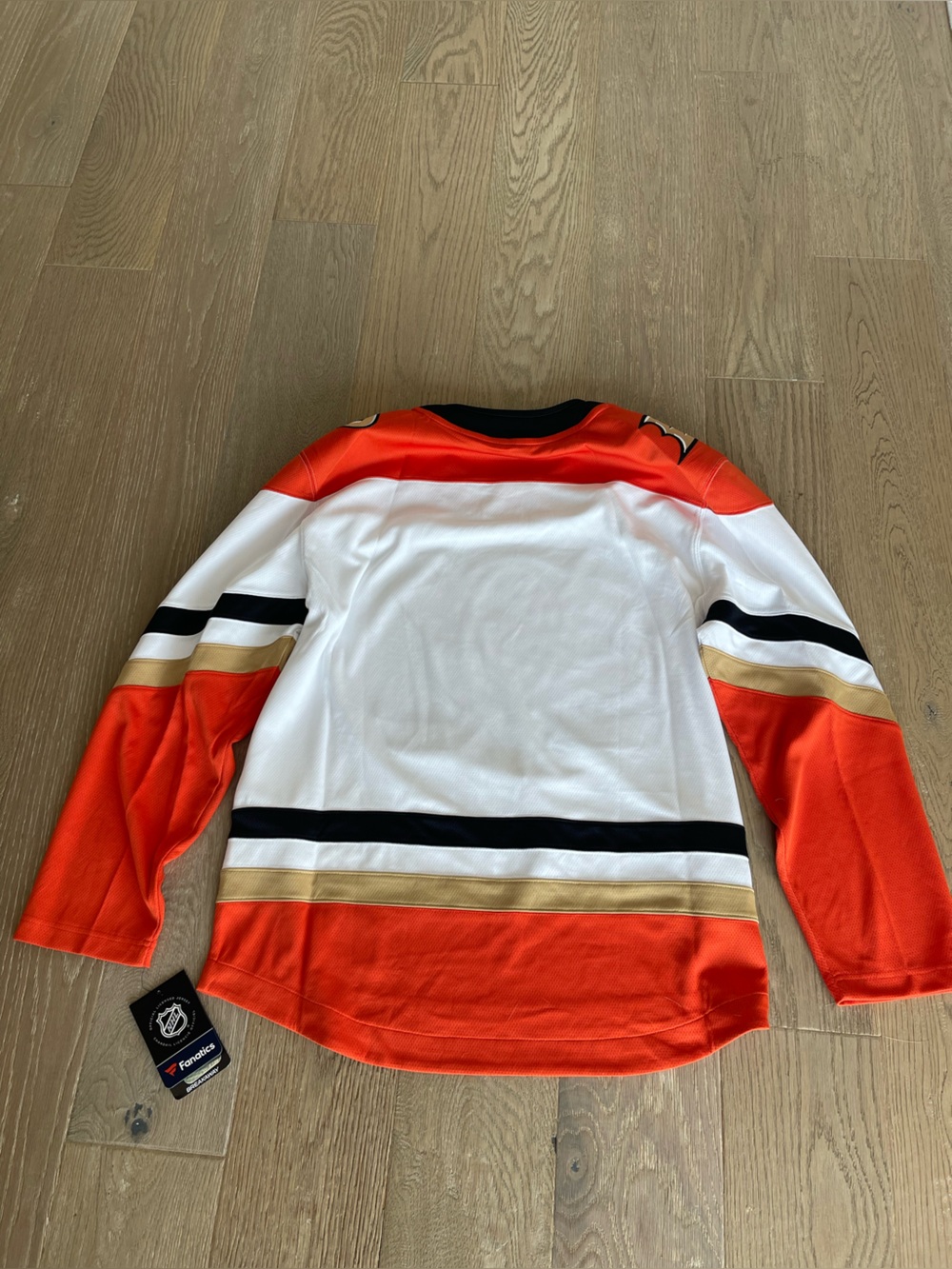 Fanatics Anaheim Ducks Adult Orange & White Hockey Jersey- NWT - Picture 2 of 3